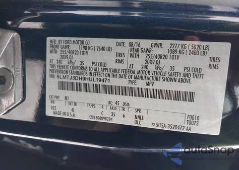 2017 Lincoln Mkc Reserve из США, поврежденный, VIN 5LMTJ3DH9HUL19471